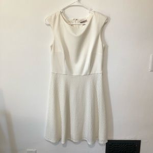 Thick Sleeve White Dress